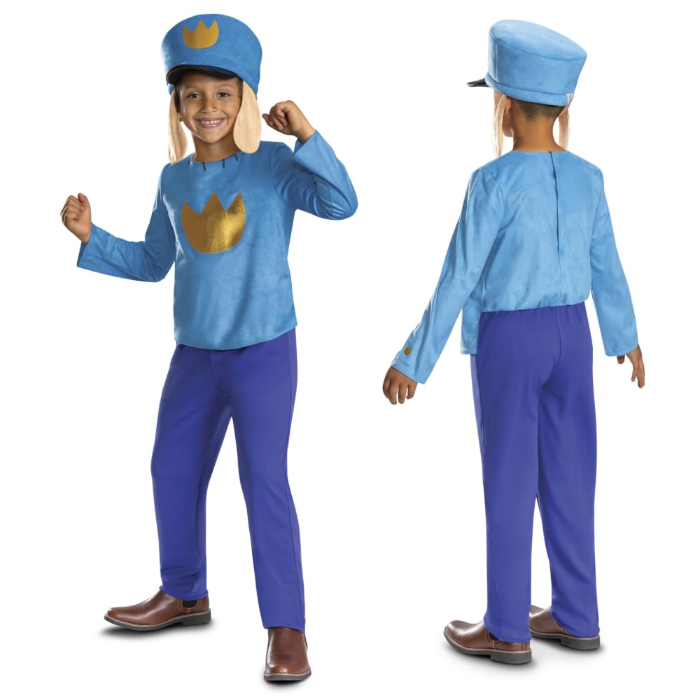Dog Man Fancy Dress for Kids, Officially Licensed by Disguise, Inspired by Dav Pilkey Books, Includes Hat with Ears and Printed Long Sleeve Shirt, for Ages 4-6 and 7-8 Years