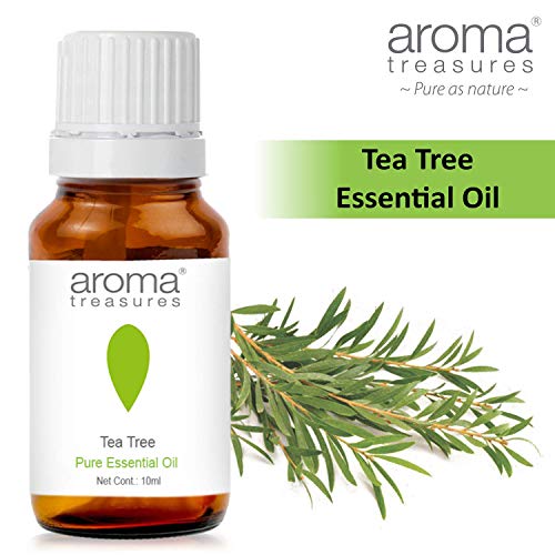 Image of Aroma Treasures Tea Tree Essential Oil | 100% Pure & Natural Theraputic Essential oil for healthy Skin, body, Aromatherapy - 10ml (Pack of 2)