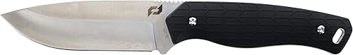 Schrade Delta Class Exertion - Hoja fija de punto de caída de 8.5 pulgadas con hoja de acero AUS-10 de 4 pulgadas y agarre antideslizante para