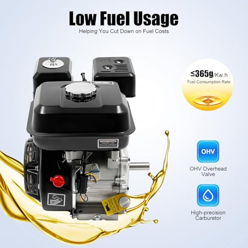 Moteur kart essence 4 temps 212CC thermique haute performance avec démarrage manuel
