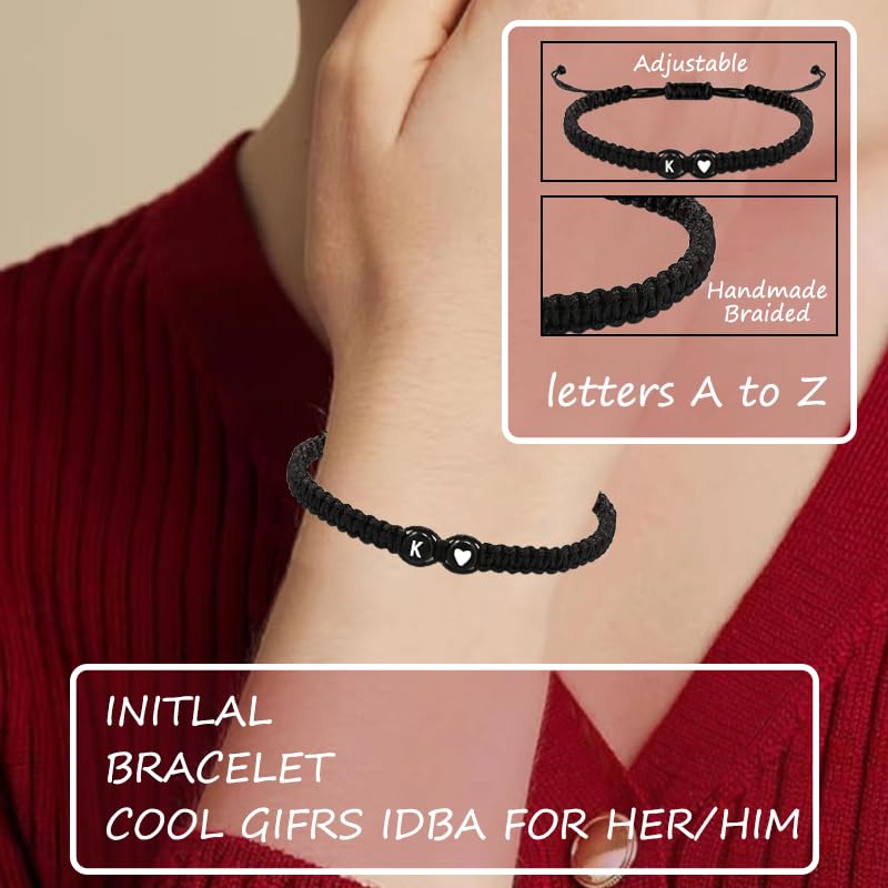 Initial Letter Bracelets for men women Handmade Adjustable Rope Bracelets for Graduation Gifts Personalized Birthday Gifts or boyfriend4