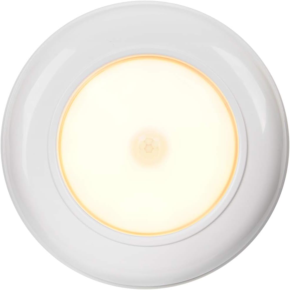 Motion Sensor Ceiling Light Battery Operated TOOWELL Wireless Motion Sensing Activated LED Light Warm White 180 Lumen Indoor for Entrance Stairs Hallway Basement Garage Bathroom Cabinet Closet