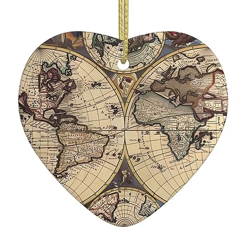 Pallina Natalizia Mappamondo Con Torre Eiffel – Decorazione Elegante 15 Cm, Fiocco Rosa, Varzi Dal 1956, Regalo Per Viaggiatori
