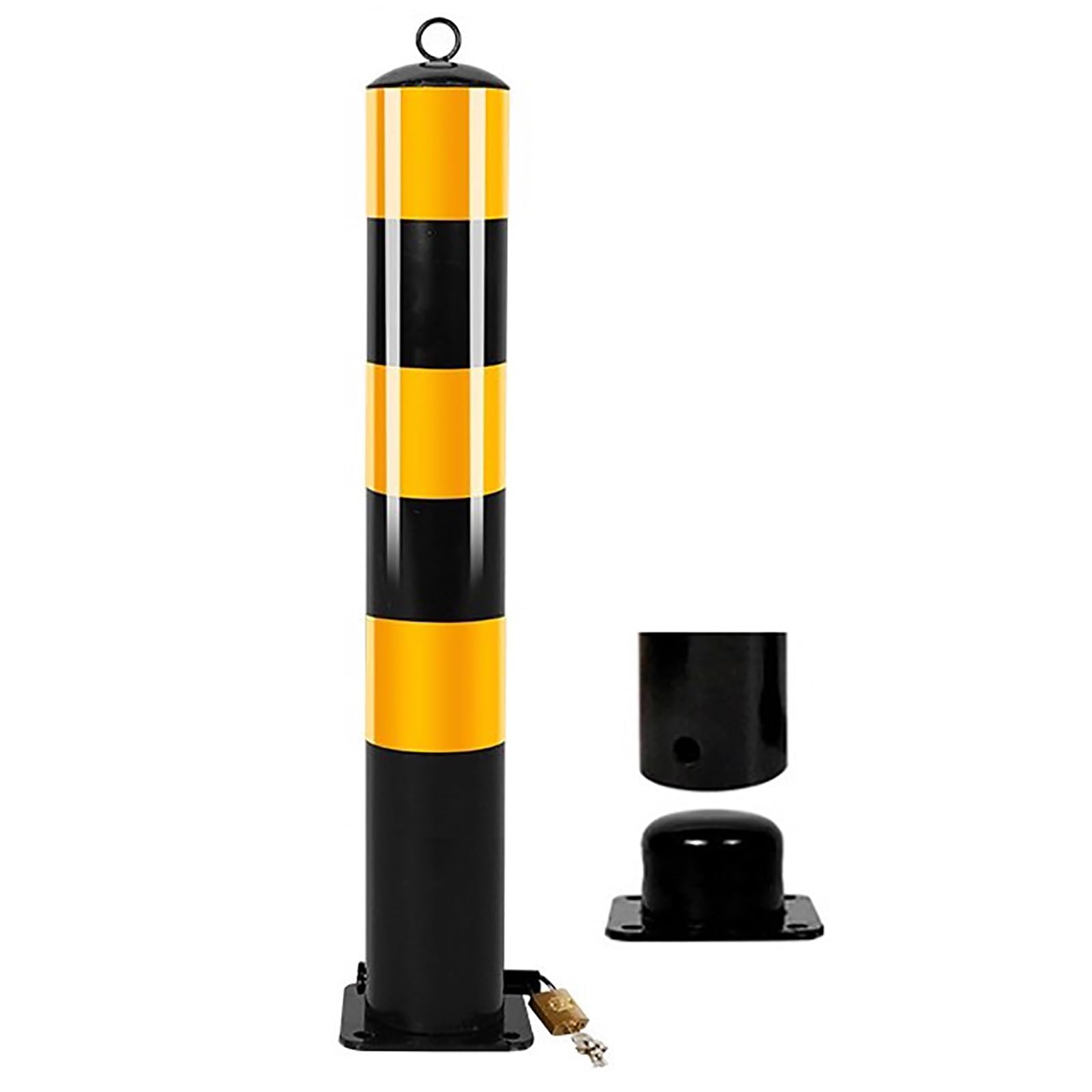 Hczkiujy Removable Safety Bollard With Lockable Barrier And Reflective Sleeve For Parking Security (75Cm/29.5In)