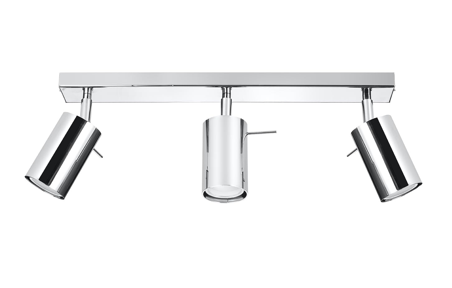 SOLLUX lighting Deckenlampe Deckenleuchte Deckenstrahler Stahl 3 Flammig Chrom RING