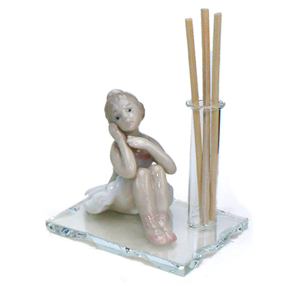 DLM 33360 (Kit 12 Pezzi) Profumatore in Vetro e Porcellana Ballerina Dance Musica in Porcellana Battesimo Comunione Diffusore Profumo Ambienti bomboniera