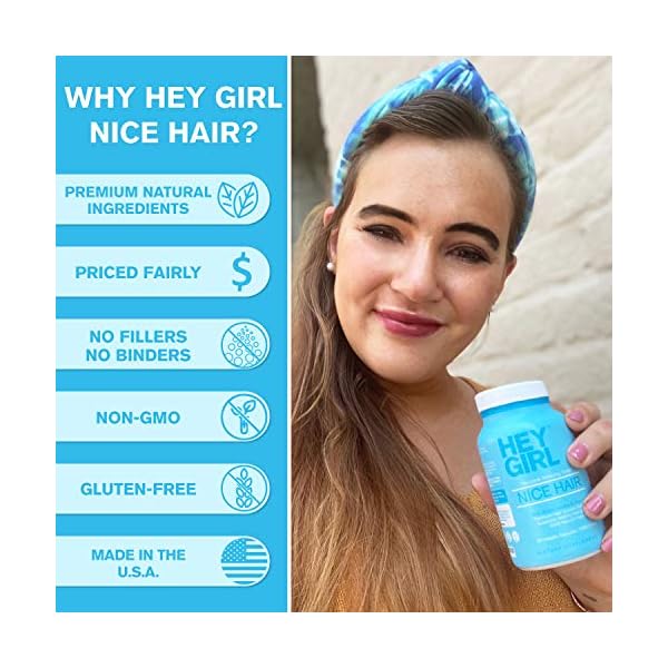 Hair Vitamins To Help Thinning and Fallout - Hair Supplement To Grow Hair Faster, Stronger & Have Healthy Skin & Nails - Scientifically Made With Biotin, Keratin, Folic Acid, Vitamin B, C, 60 Capsules