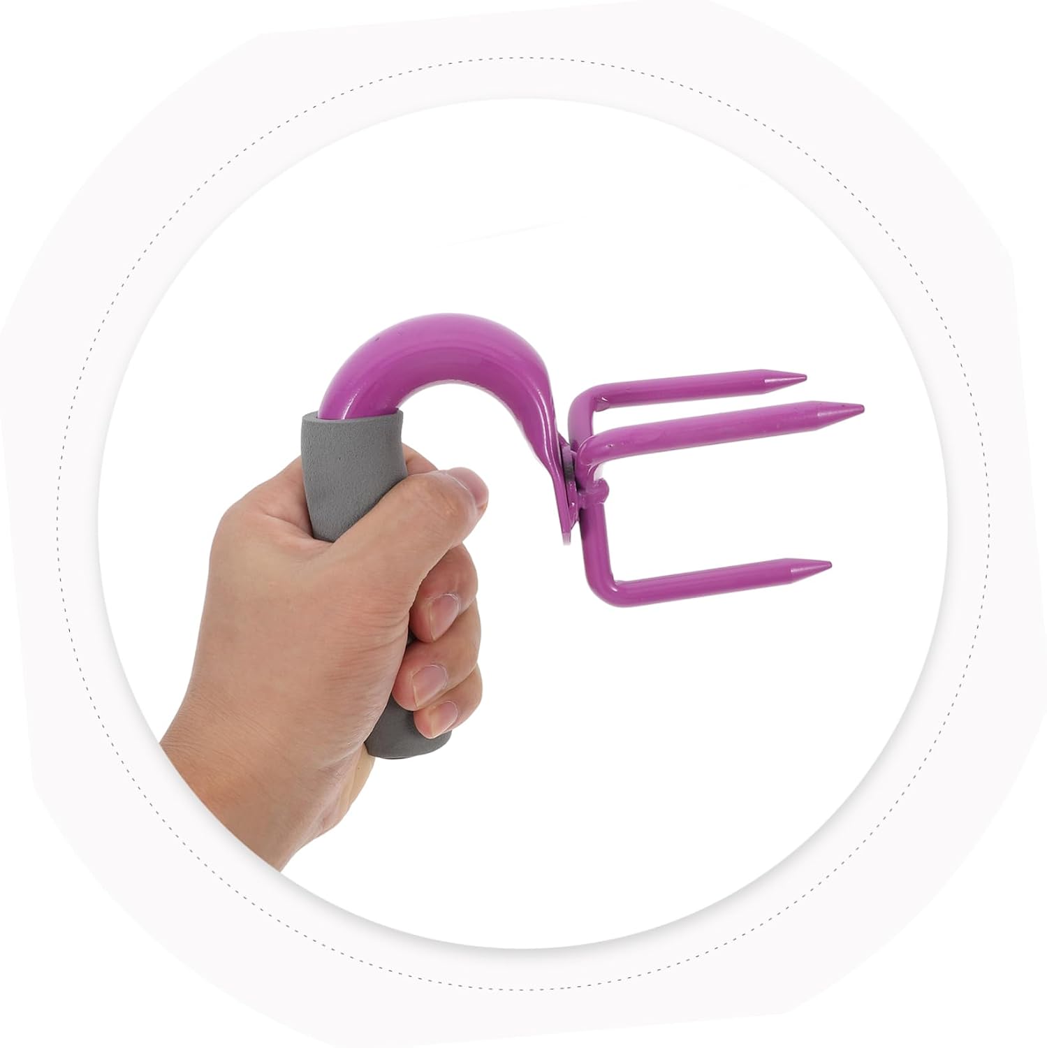 POPETPOP Garden Fork Manual Tiller Tool for Loosening Essential Hand Cultivator for Gardens and Farms Design for Even Distribution and Healthier Plant Growth