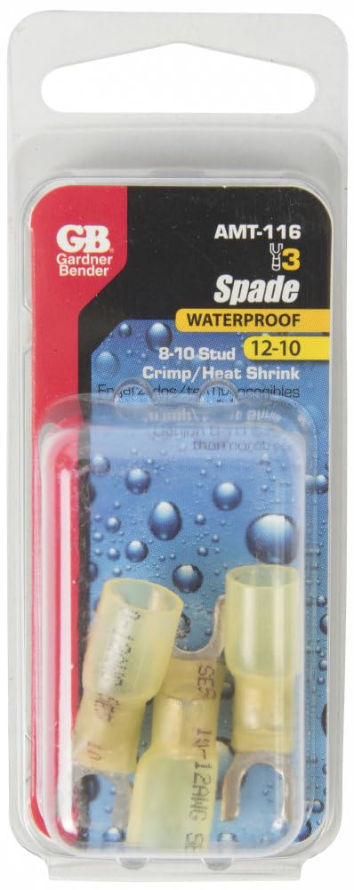 GB Gardner Bender AMT-116 12-10 Gauge Yellow Spade Terminal 3 Count