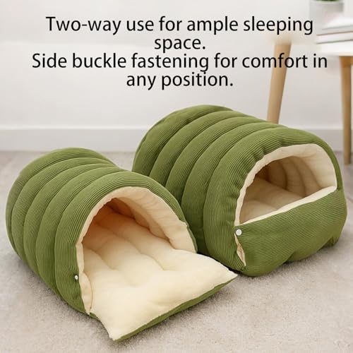 Katzenbett Haus - Gemütliches Haustierzelt-Nest für Wärme und Komfort, weiches Kissen innen mit rutschfestem Boden, Kätzchen-Höhlenbett für Katzen, Hunde, Welpen, drinnen, draußen, Wohnzimmer, Winter