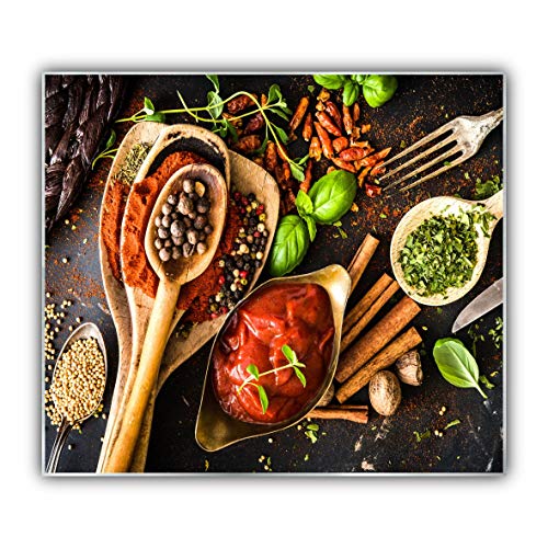 STEINFELD Heizsysteme XXL Infrarot Glasheizung mit Bild und TS11 WiFi Thermostat | Made in Germany | Motive 019 Gewürze (1200 Watt, silber/ Alu)-2