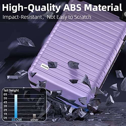 Beow Luggage Set Clearance Lightweight Suitcases With Wheels Abs Durable Travel 3 Piece Set With Tsa Lock20/24/28(Lavender Purple) #TOP5