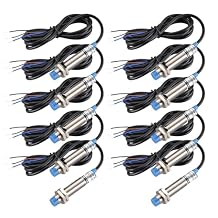 Heschen M12 Inductive Proximity Sensor Switch, Non-shield Type, LJ12A3-4-Z/BX, Detector 4mm, 10-30VDC 200mA, NPN Normally OpenNO, 3 Wire 10