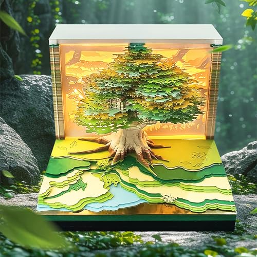 Calendrier 3D 2026 sculpture bloc-notes nature pour bureau - 3