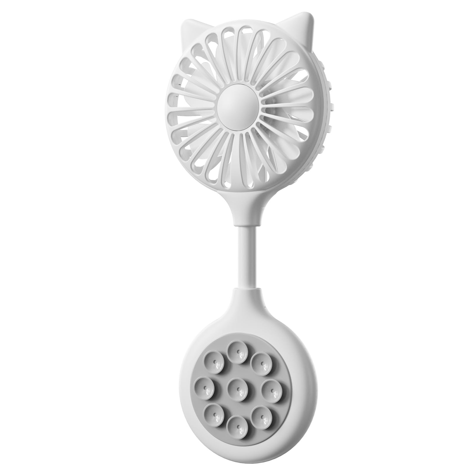 Kelisdi Table Fan Pocket Fan ABS Texture Travel Outdoor Lightweight Foldable with Suction Cup Desk