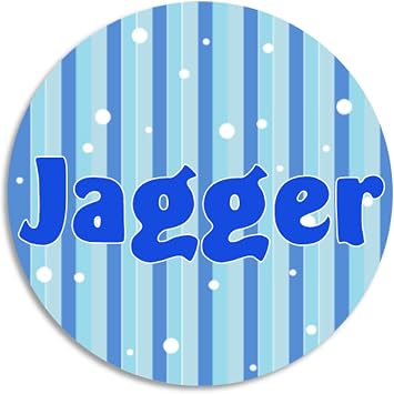 Jagger - 25 Pack Circle Stickers 3 Inch - Water Bottle School Name Tag Labels