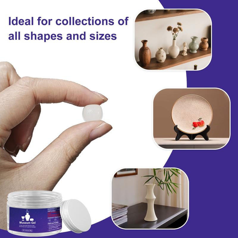 EIGTWEN 6.35oz Clear Museum Paste, Museum Paste Clear Removable, Excellent Adhesion, Reusable, Disassembles Without Marks, Suitable for Surfaces of Metal, Ceramics, Glass, Plastics, and Wood - Image 4