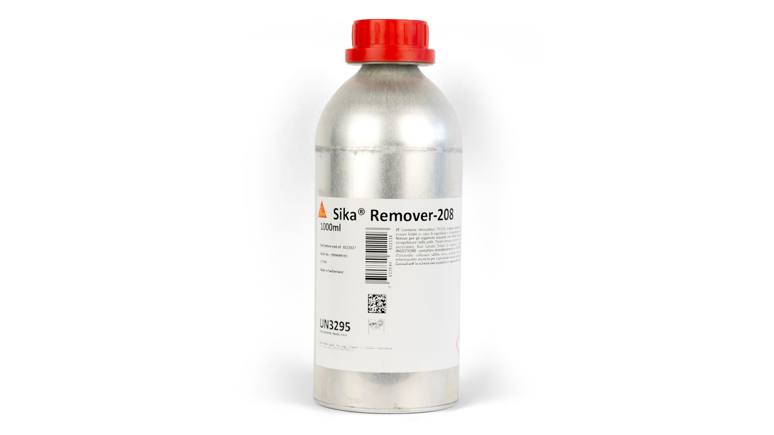 SIKA - Nettoyant pour excès de Sikaflex et surfaces peintes - Sika Remover-208, Transparent - Enlève résidus, nettoie outils, pré-nettoyage supports non poreux - Bidon de 1L