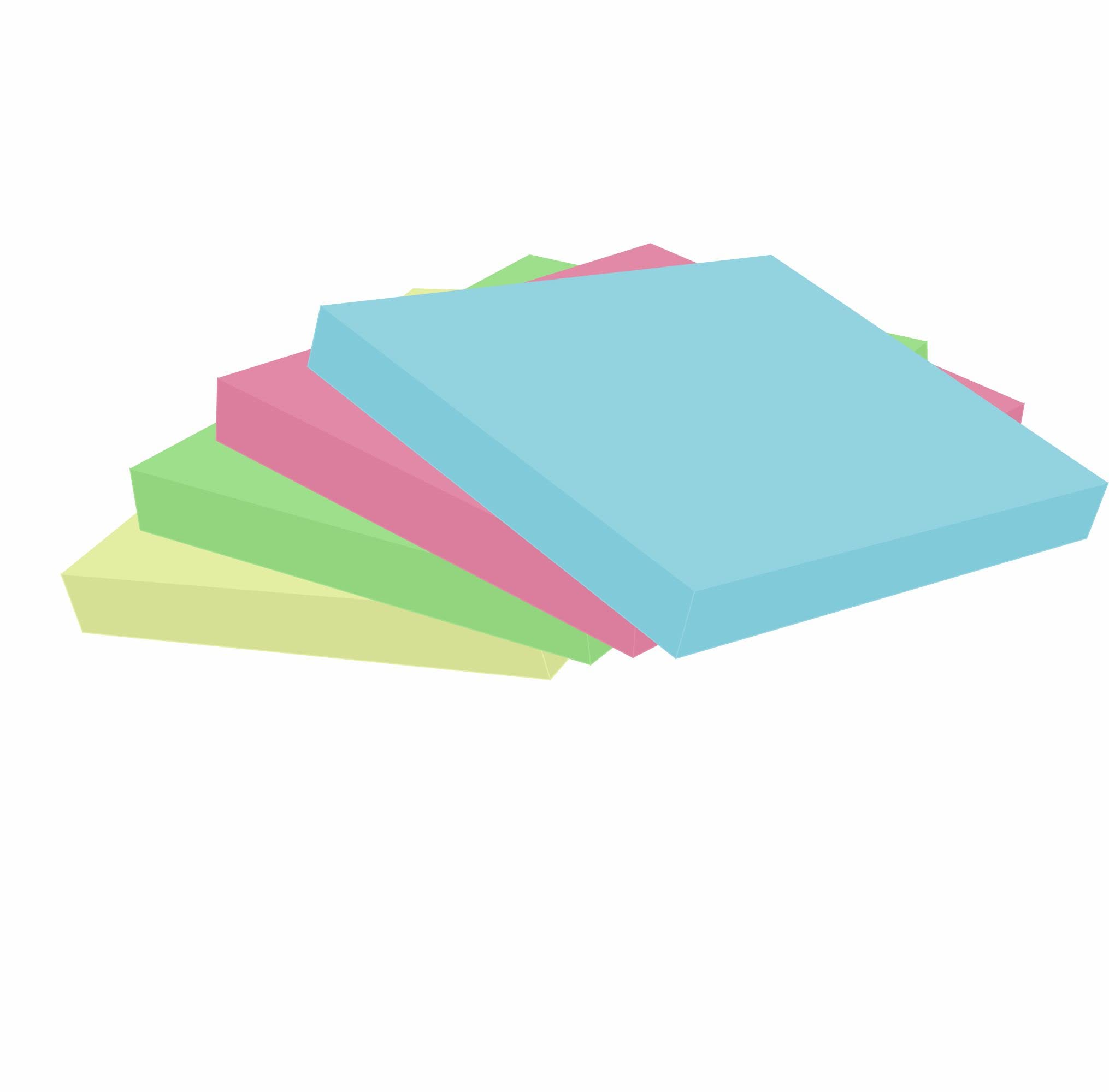 Super Sticky Notes Assorted Colors Stationary Self Stick Note Pad Sticky Note Memo Stickers Forty Sheets Per Pad for Notes Taking to Do List for Office Home School Meeting 7.5cm X 7.5cm (Pack of 4)
