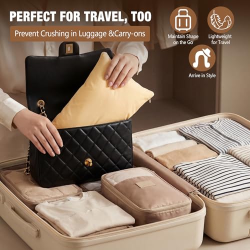 Image of Xuhal 10 Pcs Purse Insert Pillows Set Fillers to Keep Shape, Uniform, Gold