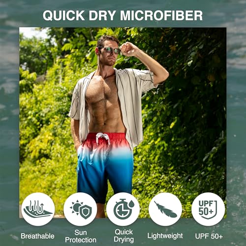 Image of Kanu Surf Men's Big Viper Extended Size Stripe Swim Trunk