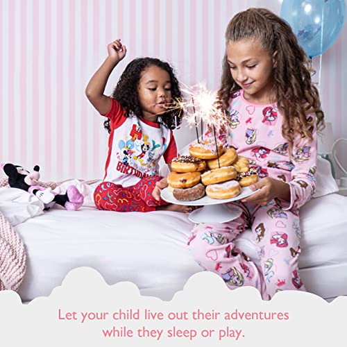 Disney Girls' 2-Piece Loose-fit Set, Princess Pajamas, Soft & Cute for Kids2