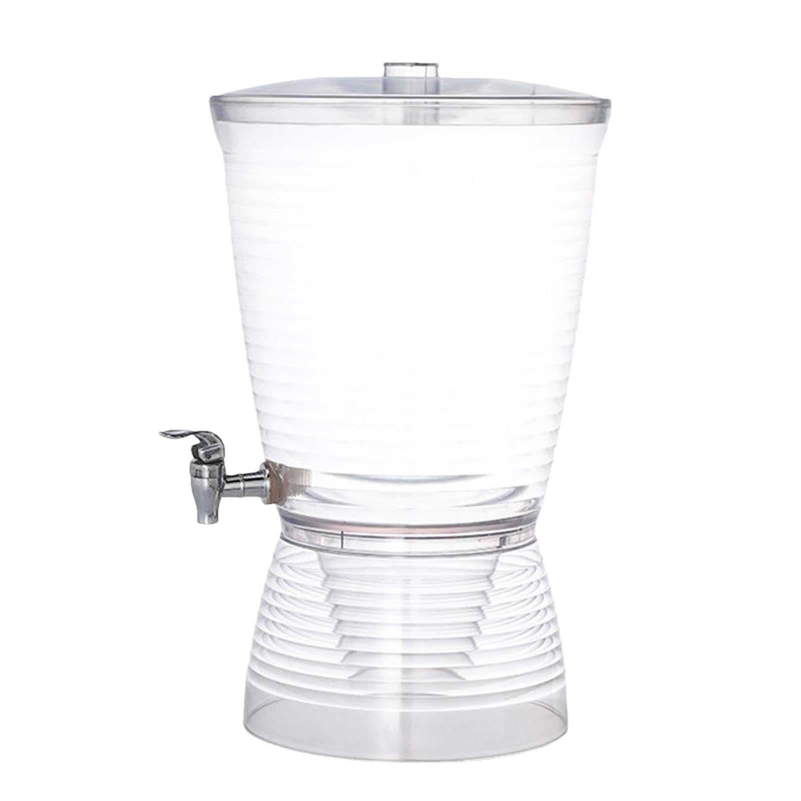 10L Servierautomat für Getränke mit Wasserhahn - Behälter | Saft Beer Limonade Tee für Restaurant Party | Speisekammer Eiswasser Wein Arbeitsplatte BPA-freier Glasgriff Einfache Reinigungsständer