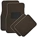 OxGord Universal Fit Front/Rear 4-Piece Full Set Heavy Duty Economy Carpet Floor Mat - (Brown)