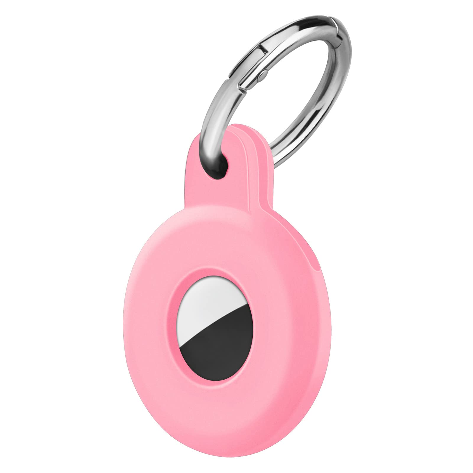 Ainiv Protective Case for AirTag, 1PC Thick Silicone Keyring Case Compatible with Apple Airtag, Durable Protective Holder Cover with Anti-Lost Key Ring, Pet Collar Locator Tracker Cover