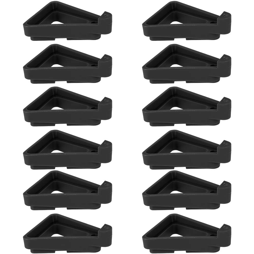 Kuphy Black 24Pcs Flower/Plant Pot Feet, Triangle Invisible Flower Pot Risers, Stackable Potted Plant Stand For Indoor And Outdoor Garden Plants, Breathableility And Prevent Rot (24Pcs Small)