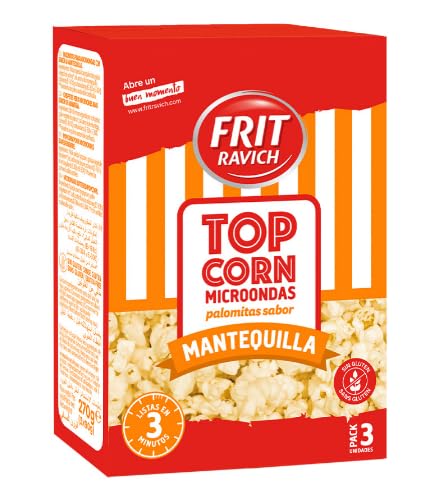 Mikrowellen Popcorn Butter 270g x 12 – Schnell zubereitet, knuspriges Popcorn mit Buttergeschmack, ideal für Filmabende