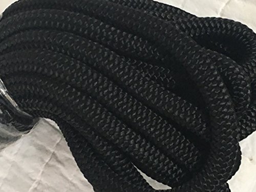 Black Double Braid Nylon Rope 1/2 inch by 50 feet