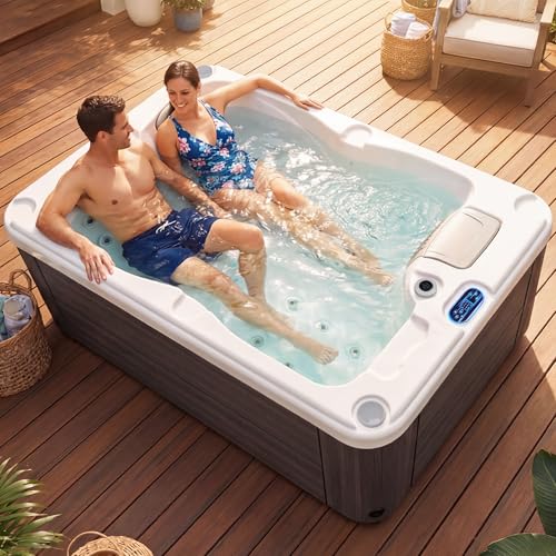 OnxyEdge 2-Person Acrylic Hot Tub – Outdoor Bathtub with 22 Hydro Jets