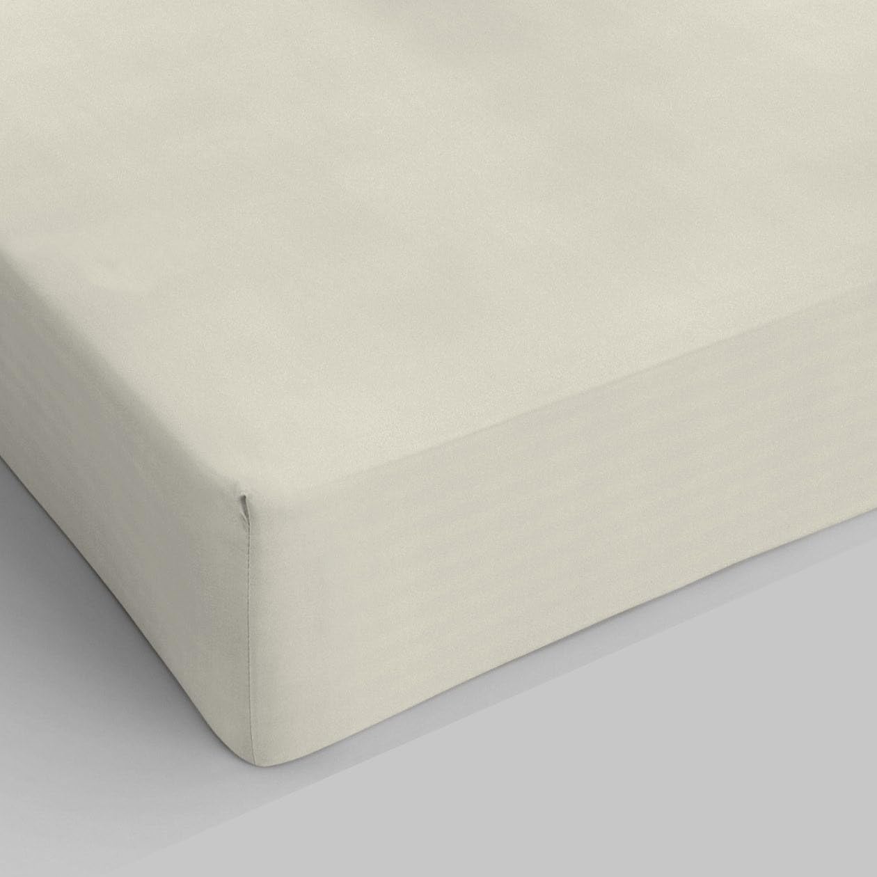 Sogni e Capricci Max Color Fitted Sheet with 25cm Corner, Cream, double