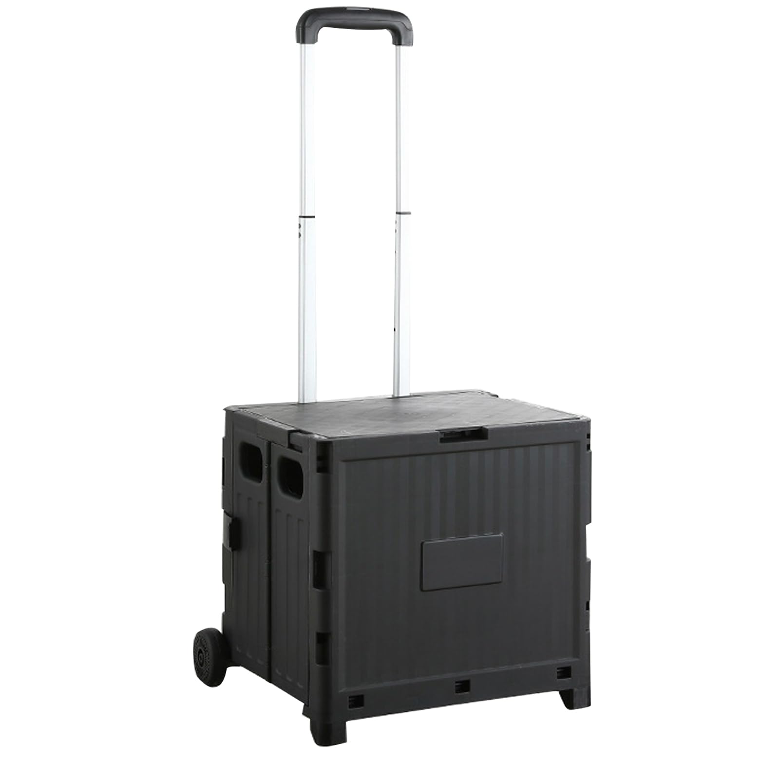 45L Trolley Luggage Cart with Two Wheels,Climbing Trolley with Detachable Lid,Folding Hand Truck for Shopping,Travel,BBQ,Transportation (black)