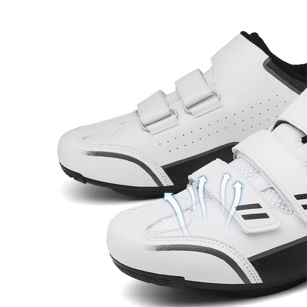 Mateju Chaussures de Cyclisme de Vélo de Route Respirantes de Vélo pour Homme/Femme avec Look SPD-SL Delta Cleats Chaussures Indoor/Outdoor -Modèle T5101