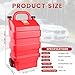 16 Gallon Fuel Caddy with 12V DC Pump, 60L Portable Fuel Storage Tank with Wheels, Gas Caddy with Self-priming Transfer Pump, Gas & Diesel Fuel Transfer for Cars, Lawn Mowers, ATVs, Boats & More