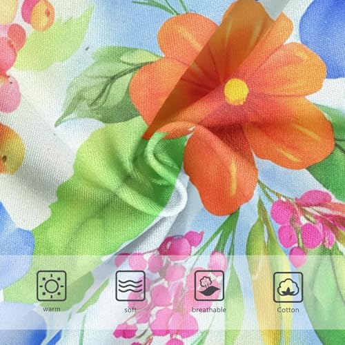 Cotton Toddler Underwear Custom Watercolor Blue Orange Flowers Girl Panties Cute Animals Briefs Girls Undies 2t3