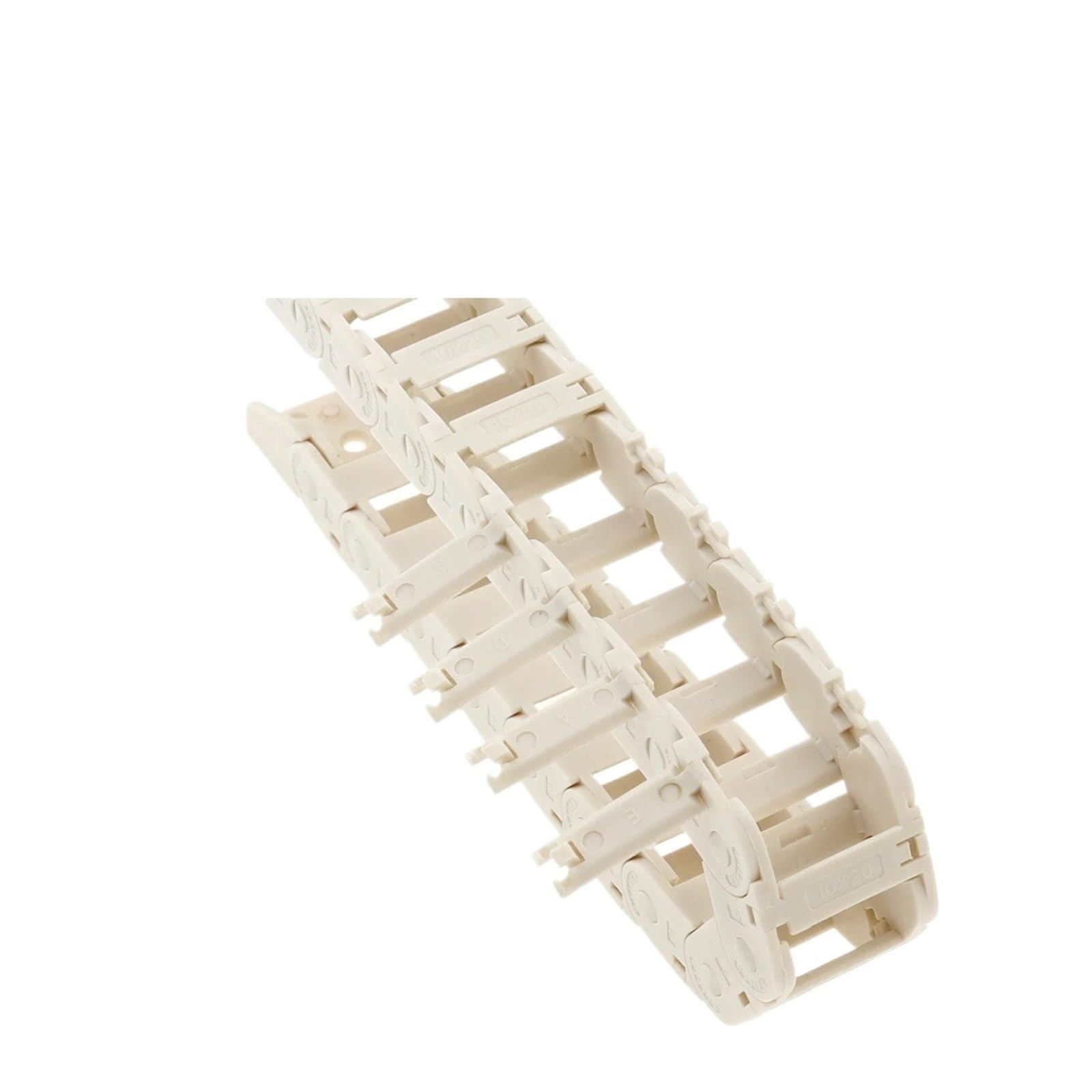 Passerelle porte-câbles ouverte PA66 blanche anti-blocage de fil 10x11mm