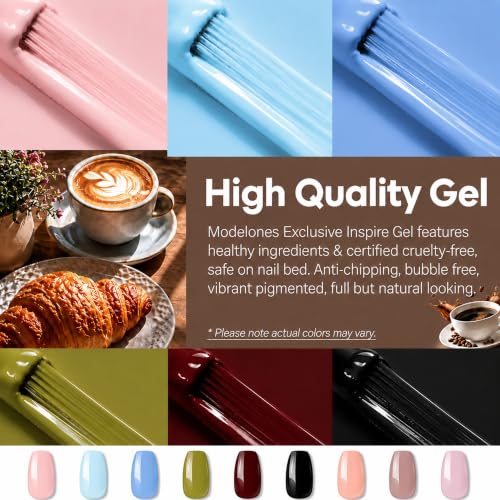 Image of Bolt Bee Gel Polish Kit Gel Polish Set,6 Colors Light Soft Sakura White Nude Spring Soak Off Nail Art Design Manicure Kit at Home (26)