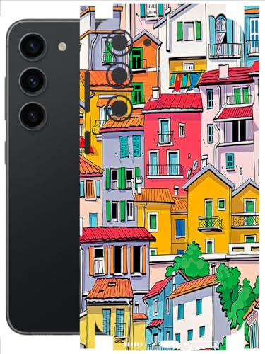 Image of AtOdds - Full Body Back Screen Guard Protector Film - Lamination Wrap Skin Sticker Compatible with Samsung Galaxy S23 (5G) | Scratchproof Matte Finish (Concrete Jungle)