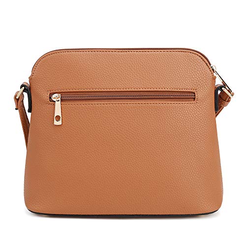 Image of SG SUGU Lunar Lightweight Medium Dome Crossbody Bag Shoulder Bag with Tassel | Zipper Pocket | Adjustable Strap