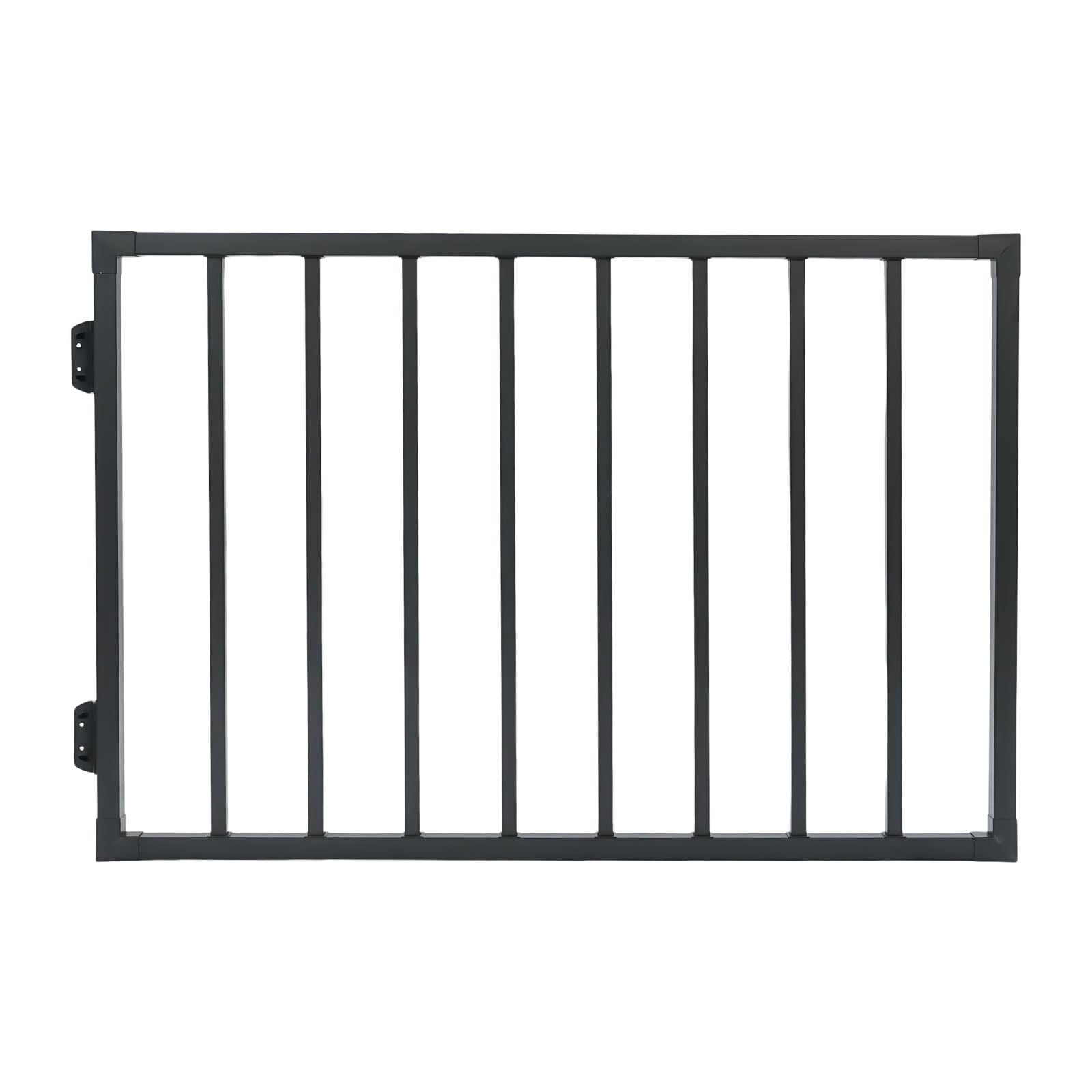 Metalowa brama ogrodowa z żelaza, prostokątna furtka ogrodowa, nowoczesna bramka ogrodzeniowa do ogrodu, na podwórko, taras i wjazd, 121,92 x 96,52 cm