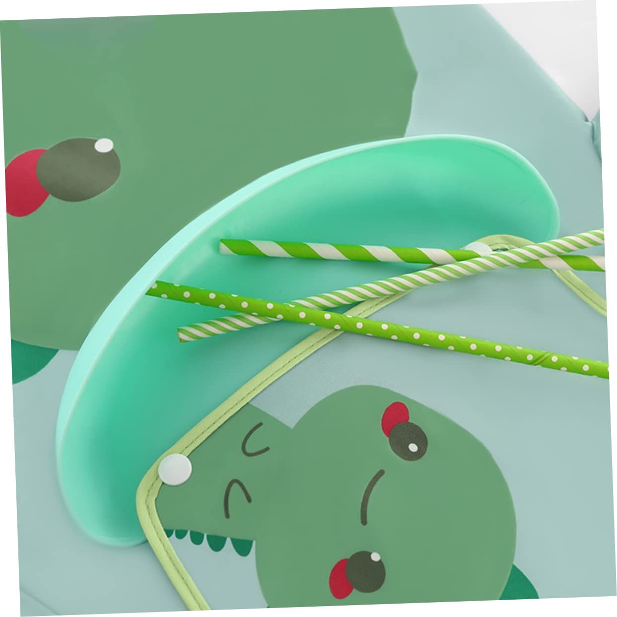 Abaodam 3piezas Babero De Manga Diseño De Dibujos Animados y Bolsillo Delantal Para Comida De Protección De Ropa y Limpieza