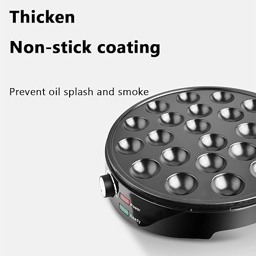 Miniatura 4 de Máquina eléctrica Takoyaki, Máquina de bocadillos domésticos Mini máquina Takoyaki de acero inoxidable, Máquina de pastel de pan para hornear gofres