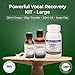 TMRG Powerful Vocal Recovery Kit - Large: Professional Herbal Remedy Featuring 30ml Voice Drops, 85g Voice Powder, 20ml Synergy Oil, and a Clip—Ultimate Care for Vocal Strength and Recovery.