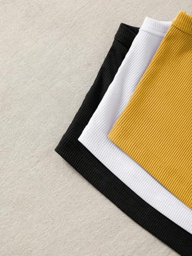 Image of Tops for Women Crop Top for Women's Tank Activewear Tee Sports Western Casual Cotton Camisole Pack of 3 Combo