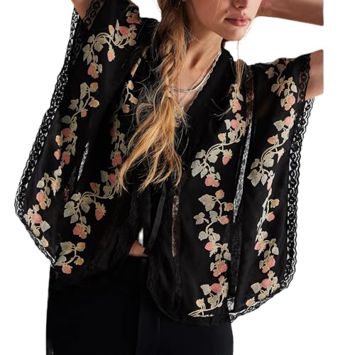 Women Lace Sheer Tank Tops Cropped Tie Strap Button Up Lace Trim Patchwork Cami Vest Cute Y2K Summer Trendy Going Out Top