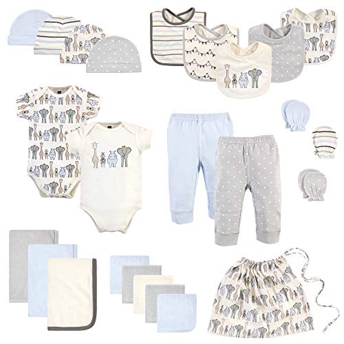 Hudson Baby Unisex Layette Start Set Baby Shower Gift 25pc, Royal Safari, 0-6 Months