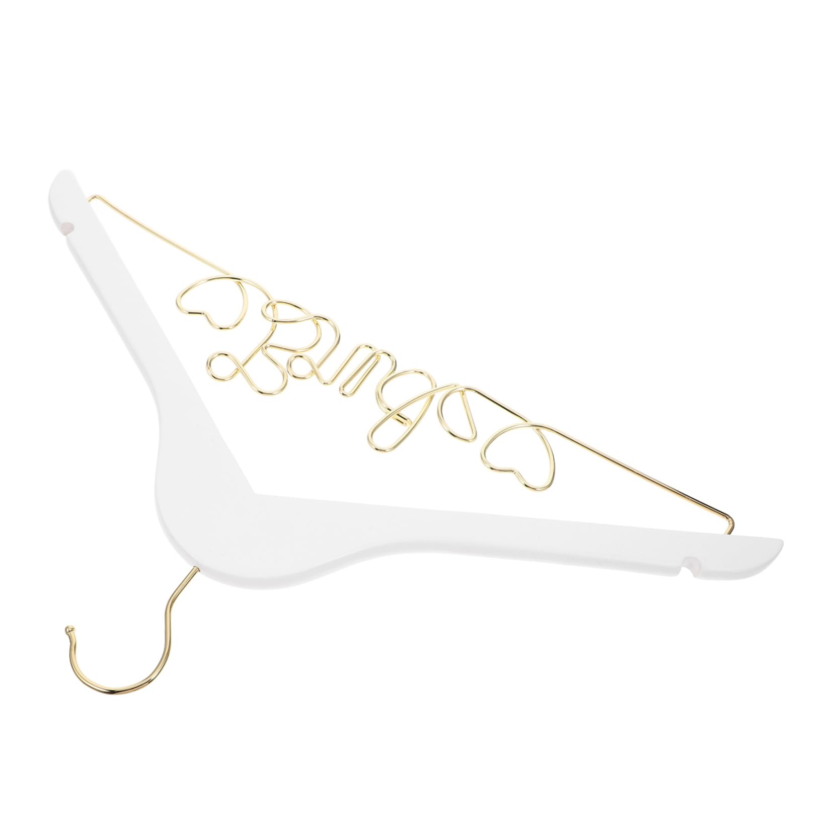 SOESFOUFU Bridal Dress Hanger with Bride Lettering Sturdy Construction Stylish Alphabet Design for Gowns Dresses and Wedding Parties Wooden and Wire Hangers
